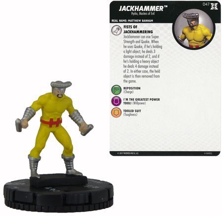 NELA Jackhammer #047 Deadpool and X-Force Booster Set Marvel Heroclix Deadpool and X-Force Singles Sin Tarjeta