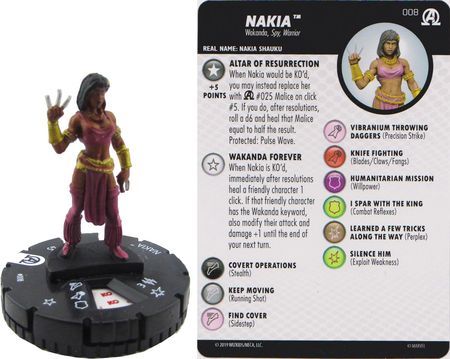 NELA Nakia #008 Avengers Black Panther and the Illuminati Marvel Heroclix Avengers Black Panther and the Illuminati Singles Sin Tarjeta