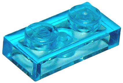 Pieza Lego Celeste Transparente Trans-Light Blue Plate 1 x 2 Dubai