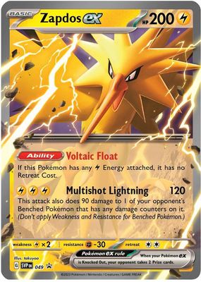 SJCaja Zapdos ex - 049 - SV: Scarlet &amp; Violet Promo Cards (SVP) SV: Scarlet &amp; Violet Promo Cards