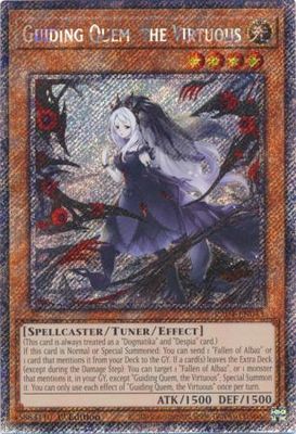 Guiding Quem, the Virtuous - RA04-EN043 - Platinum Secret Rare 1st Edition Quarter Century Stampede 1st Edition Singles