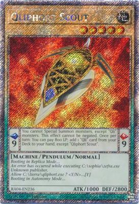 Qliphort Scout - RA04-EN236 - Platinum Secret Rare 1st Edition Quarter Century Stampede 1st Edition Singles