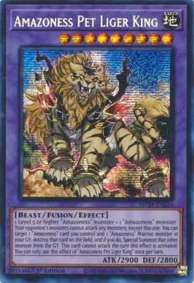 Amazoness Pet Liger King - MP23-EN224 - Prismatic Secret Rare 1st Edition Mega Tin 2023 Dueling Heroes Singles