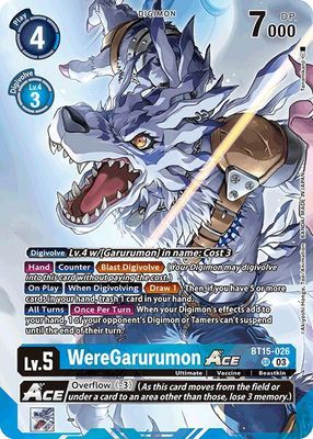 SJ WereGarurumon ACE (Omnimon Binder Set) - Exceed Apocalypse (BT15) Exceed Apocalypse