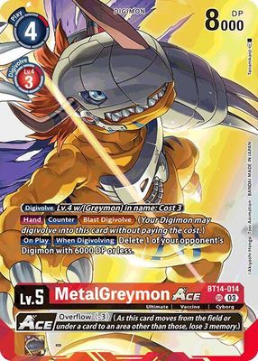 SJ MetalGreymon ACE (Omnimon Binder Set) - Blast Ace (BT14) Blast Ace