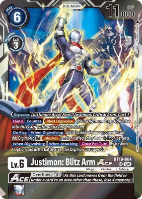 SJ Justimon: Blitz Arm ACE - Release Special Booster 2.5 (BT19-20) Release Special Booster 2.5
