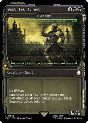 SJ West Tek Tyrant - Grave Titan (Showcase) - Universes Beyond: Fallout (PIP) Universes Beyond: Fallout *Foil*