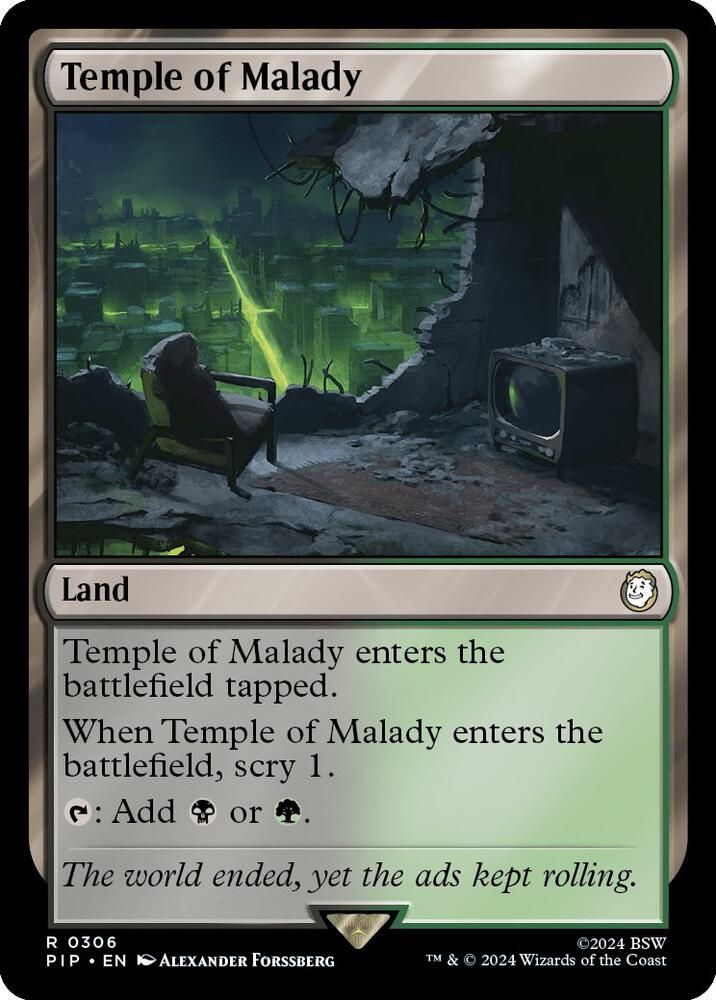 Temple of Malady - Universes Beyond: Fallout (PIP) Universes Beyond: Fallout *Foil*