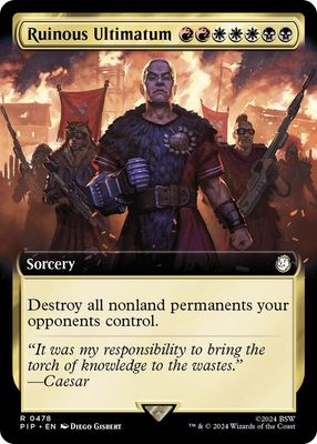 SJ Ruinous Ultimatum (Extended Art) - Universes Beyond: Fallout (PIP) Universes Beyond: Fallout Foil