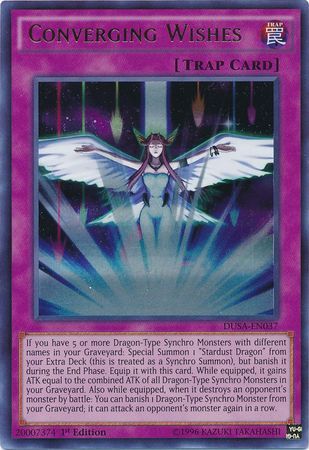 Converging Wishes - DUSA-EN037 - Ultra Rare 1st Edition Duelist Saga 1st Edition Singles