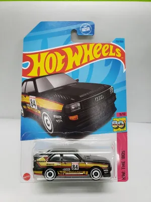 BAF1 Hot Wheels &#39;84 Audi Sport Quattro #152 HW The 80&#39;s Black 2023 Castrol Pirelli