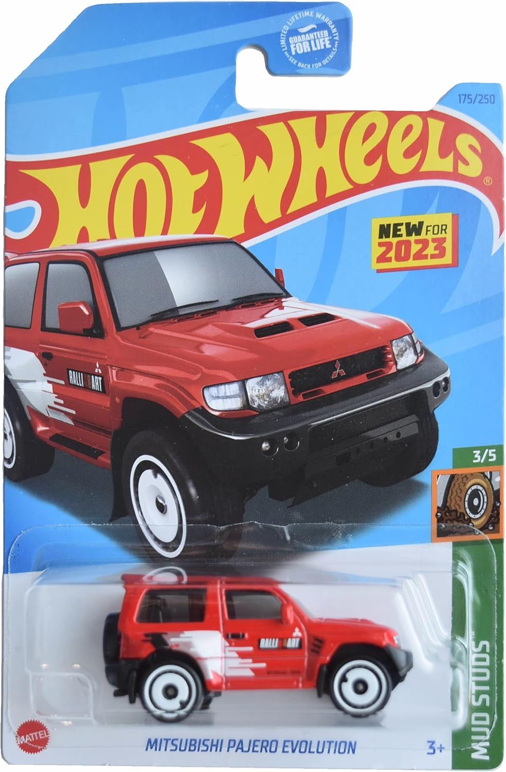 BAF1 Hot Wheels Mitsubishi Pajero Evolution, Mud Studs 3/5 [red] 175/250