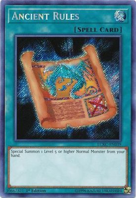 Ancient Rules - LCKC-EN039 - Secret Rare 1st Edition Legendary Collection Kaiba 1st Edition Singles (Espanol)