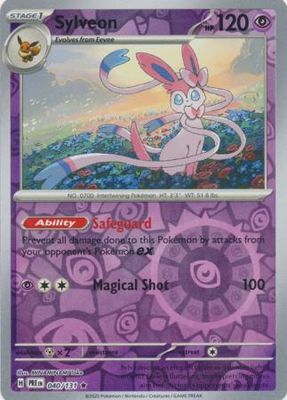 Sylveon - 040/131 - Reverse Holo Rare Scarlet &amp; Violet: Prismatic Evolutions Reverse Holo Singles