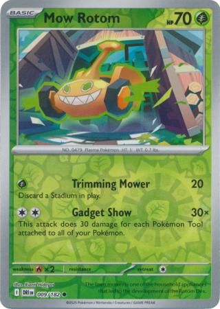 Mow Rotom - 009/182 - Common Reverse Holo Scarlet &amp; Violet: Destined Rivals Reverse Holo Singles