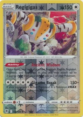 Regigigas - 130/189 - Holo Rare Reverse Holo Sword &amp; Shield: Astral Radiance Reverse Holo Singles