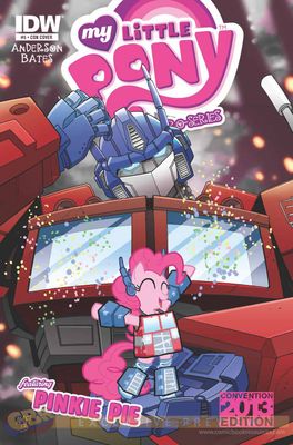BAF1 My Little Pony Comic Issue 5 Convention Exclusive Transformers Comic Botcon Pinkie Pie IDW Comics