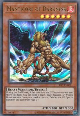 Manticore of Darkness - IOC-EN067 - Ultra Rare Unlimited (25th Reprint) Invasion of Chaos 25th Anniversary Singles