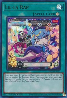 Lil-la Rap - MP24-EN255 - Ultra Rare 1st Edition Mega Tin 2024 Dueling Mirrors Singles *Espanol*