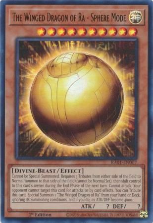 The Winged Dragon of Ra - Sphere Mode - RA01-EN007 - Ultra Rare 25th Anniversary Rarity Collection Singles