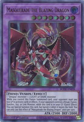 Masquerade the Blazing Dragon - BODE-EN038 - Ultra Rare 1st Edition Burst of Destiny 1st Edition Singles