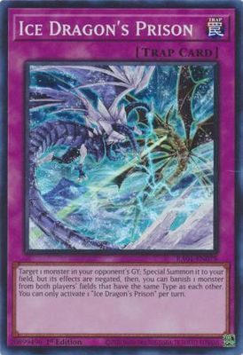 Ice Dragon&#39;s Prison - RA01-EN078 - Super Rare 25th Anniversary Rarity Collection Singles