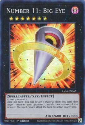 Number 11: Big Eye - RA04-EN062 - Super Rare 1st Edition Quarter Century Stampede 1st Edition Singles