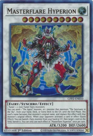 Masterflare Hyperion - GFP2-EN010 - Ultra Rare 1st Edition Ghosts From The Past: The 2nd Haunting 1st Edition Singles