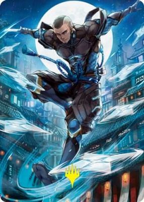 Kaito Shizuki Art Card (70/81) (Gold-Stamped Signature) - Art Series: Kamigawa: Neon Dynasty (ASNEO) Art Series: Kamigawa: Neon Dynasty