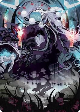 Echo of Death&#39;s Wail Art Card - Art Series: Kamigawa: Neon Dynasty (ASNEO) Art Series: Kamigawa: Neon Dynasty