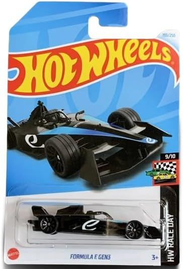 SJ Hot Wheels Formula-E Gen 3 Race Car (Black/Blue), HW Race Day 9/10, New for 2024