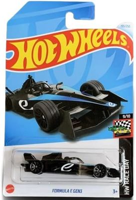 SJ Hot Wheels Formula-E Gen 3 Race Car (Black/Blue), HW Race Day 9/10, New for 2024