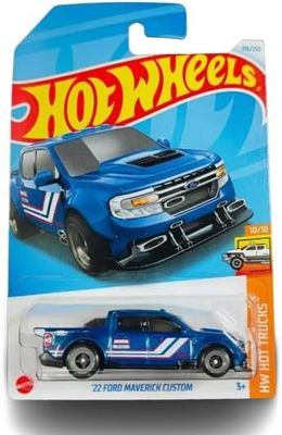 SJ Hot Wheels 22 Ford Maverick Custom, Blue, HW Hot Trucks 10/10