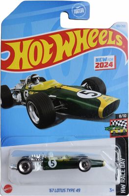 SJ Hot Wheels &#39;67 Lotus Type 49, HW Race Day 8/10 [Green] 188/250
