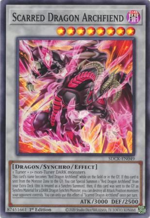 Scarred Dragon Archfiend - SDCK-EN049 - Super Rare 1st Edition The Crimson King [SDCK] 1st Edition Singles