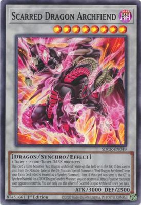 Scarred Dragon Archfiend - SDCK-EN049 - Super Rare 1st Edition The Crimson King [SDCK] 1st Edition Singles