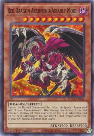 Red Dragon Archfiend/Assault Mode - SDCK-EN017 - Common 1st Edition The Crimson King [SDCK] 1st Edition Singles