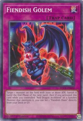Fiendish Golem - SDCK-EN032 - Common 1st Edition The Crimson King [SDCK] 1st Edition Singles