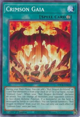 Crimson Gaia - SDCK-EN026 - Common 1st Edition The Crimson King [SDCK] 1st Edition Singles