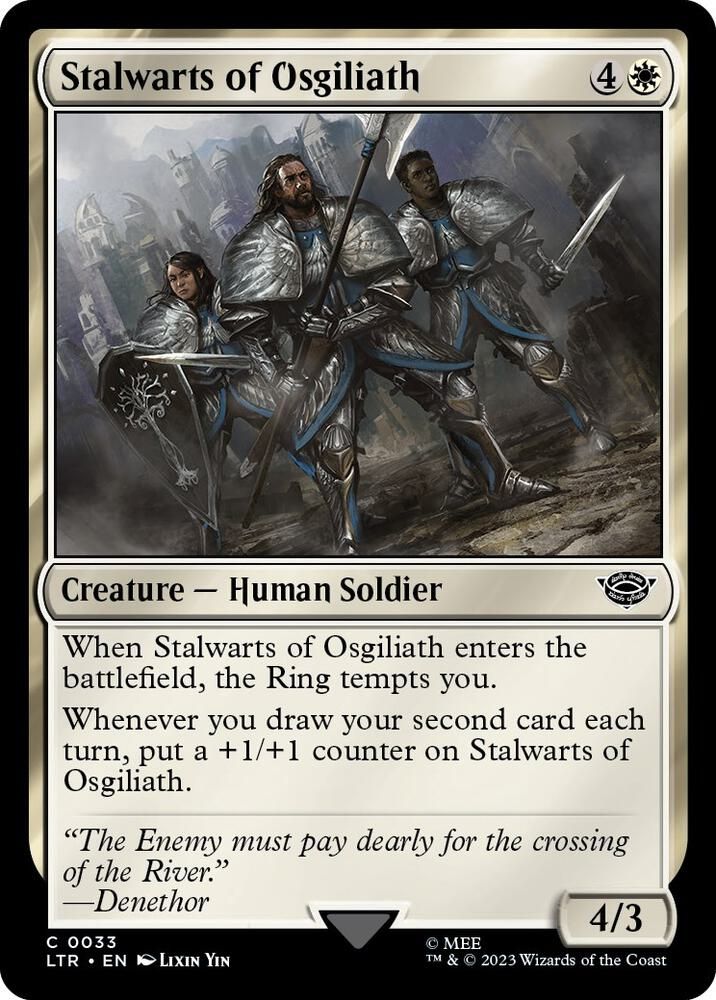 Stalwarts of Osgiliath - Universes Beyond: The Lord of the Rings: Tales of Middle-earth (LTR) Universes Beyond: The Lord of the Rings: Tales of Middle-earth