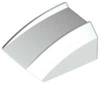 Pieza Lego Blanca White Slope, Curved 2 x 2 Lip Dubai