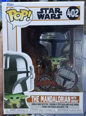 SJ The Mandalorian Figura with Grogu Figura Funko Pop Star Wars Figura