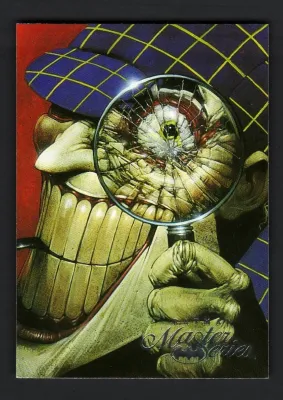 BATMAN MASTER SERIES BASE CARD 63 SHERLOCK JOKES STRIKES OUT