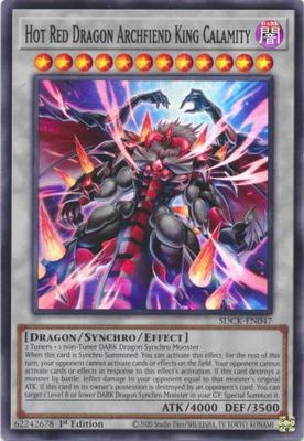 Hot Red Dragon Archfiend King Calamity - SDCK-EN047 - Super Rare 1st Edition The Crimson King [SDCK] 1st Edition Singles