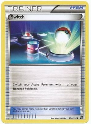 Switch - 104/114 - Common Black &amp; White 1: (Base Set) Singles