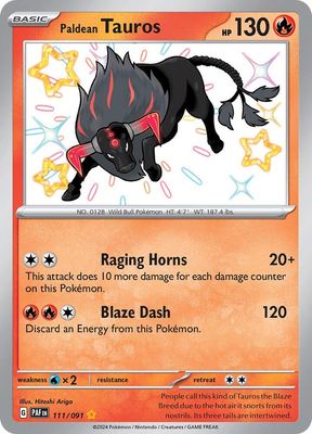 Paldean Tauros - 111/091 - SV: Paldean Fates (PAF) SV: Paldean Fates