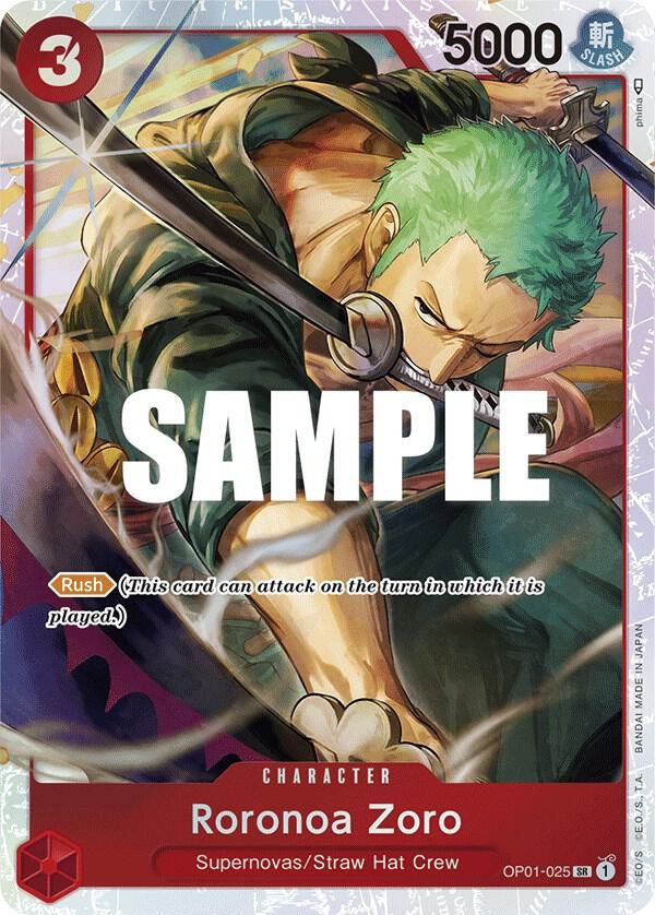 Roronoa Zoro - OP01-025 (Ultra Deck: The Three Captains) - One Piece Promotion Cards (OP-PR) One Piece Promotion Cards