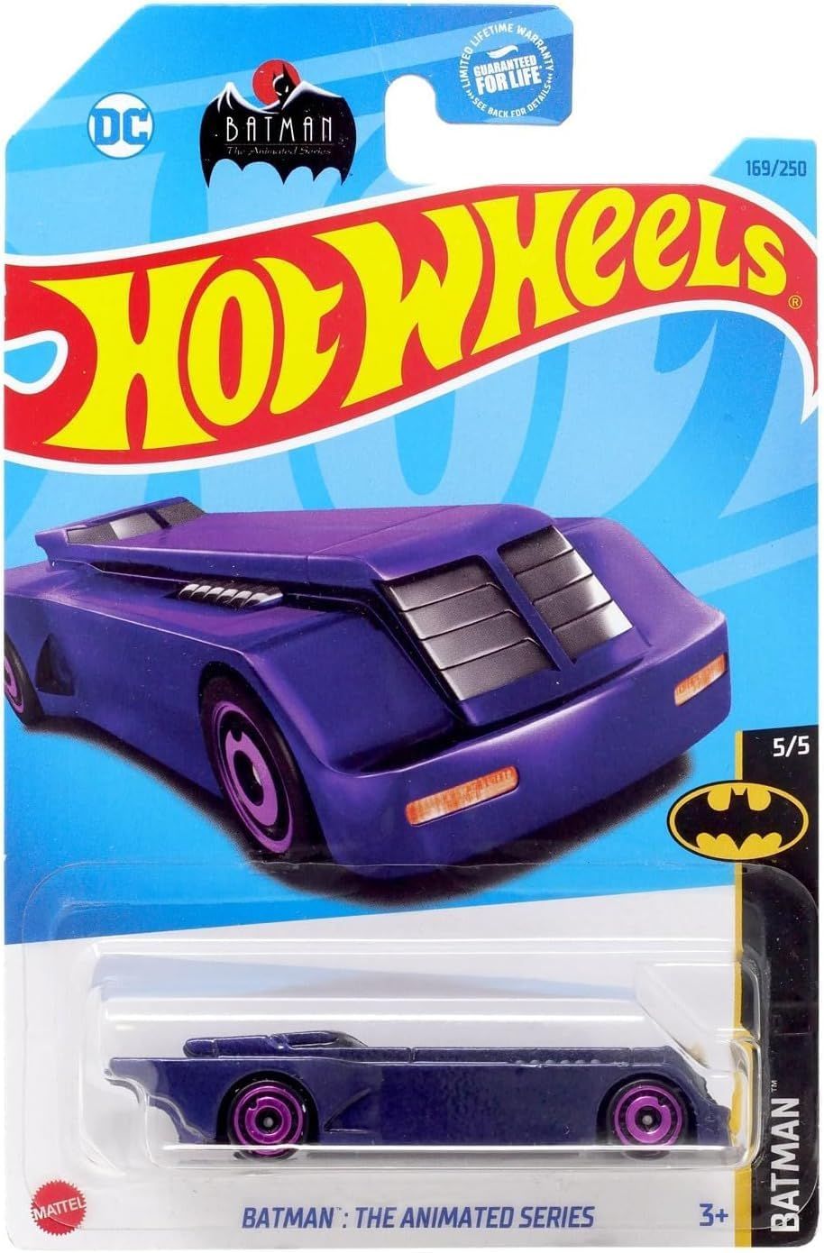 Hot Wheels Batman The Animated Series, Batman 5/5 [Purple] 169/250 Batmobil