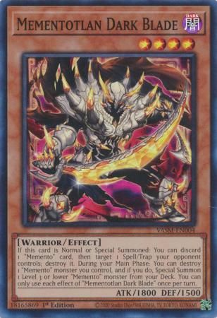 Mementotlan Dark Blade - VASM-EN004 - Super Rare 1st Edition Valiant Smashers 1st Edition Singles