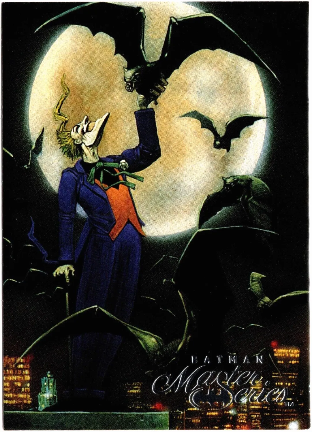 1995 DC Fleer Skybox Batman Master Series #72 • WORLDS OF MADNESS • Joker Card